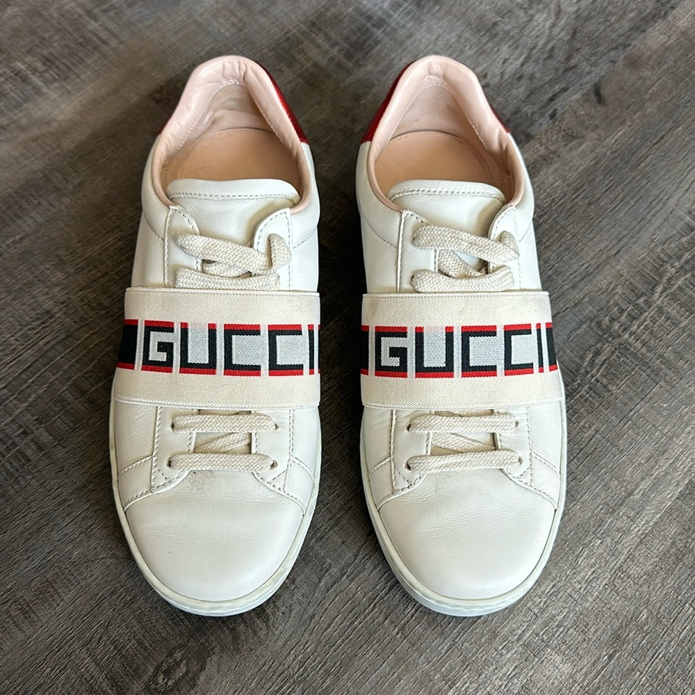 Cream Colored Gucci Women’s Ace Sneaker